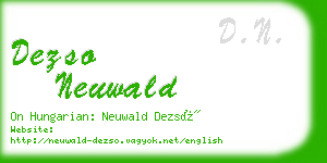 dezso neuwald business card